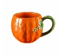rockible Zucca con Manico Verde Autunnale a Forma di Zucca Stagionale per Intrattenimenti Autunnali, Rotonda