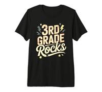 Rockin' 3 ° Grado Rocks First Day Band Teacher Game On Team Maglietta Premium