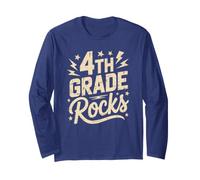 Rockin' 4 ° Grado Rocks First Day Music Teacher Game On Team Maglia a Manica