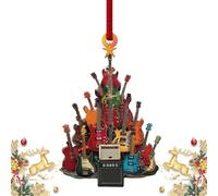 Rockin' Around The Guitar Ornamento Per Albero Di Natale | Ornamenti Creativi Per Appendere La Chitarra All'albero Di Natale | Decorazioni Per Albero Di Natale Con Chitarra In Acrilico 2D
