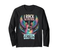 Rockin' Autism I ROCK THE SPECTRUM Papà Stimming Gentilezza Maglia a Manica