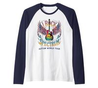 Rockin' I Rock The Spectrum Autismo Mamma Inclusive Diritti Maglia con Maniche Raglan
