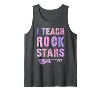 Rockin' I Teach ROCKSTARS Educational ABCD Il Mio Insegnante di Musica Canotta