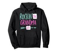 Rockin' La Nonna Vita Nuova Nonna Prima Prima Volta Gma Felpa con Cappuccio