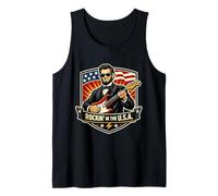 Rockin negli Stati Uniti Presidente Guitar American Independence Day Canotta