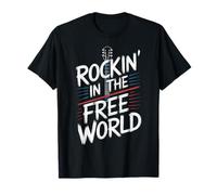 Rockin nel mondo libero Music Lover Design Concept Maglietta