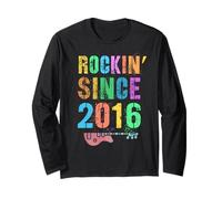 Rockin' Since 2016 Vintage Rockstar 10° Compleanno Ragazzo Ragazza Maglia a Manica