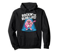 Rockin' The Blob Life - Divertente Design a Forma di Chitarra Felpa con Cappuccio
