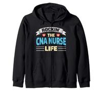 Rockin The CNA Nurse Life Assistente Infermieristico Felpa con Cappuccio