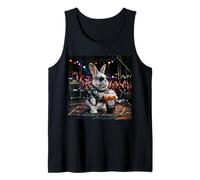 Rocking Bunny Drinking Iced Coffee Meme Rabbit Cute Heavy Me Canotta