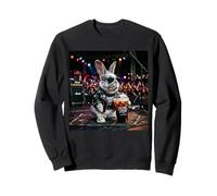 Rocking Bunny Drinking Iced Coffee Meme Rabbit Cute Heavy Me Felpa