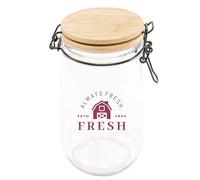 ROCKING GIFTS Barattolo da 2000 ml, 22 cm, in vetro, resistente, per la casa