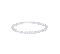 ROCKING GIFTS Bracciale in pietra luna 4 mm, braccialetti a sfera di energia naturale, perline rotonde, capacità calmante, equilibrio emotivo, eleganza sottile per donna e uomo, bracciali in cristallo