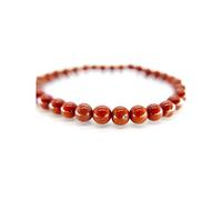 ROCKING GIFTS Bracciale Rosso Jaspe, Palline da 6 mm, Originale, Braccialetto per Uomini o Donne Elastiche, minerali e Cristalli, Bellezza energetica, Meditazione, amuleti spirituali
