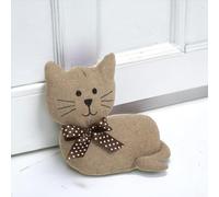 ROCKING GIFTS Fermaporta, Fermaporta per Pavimento, Gatto di Peluche, 20 cm, 1,2 Kg di Peso, Fermaporta in Tessuto con Riempimento di Sabbia Decorativo