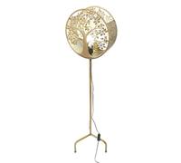 ROCKING GIFTS Lampada da Terra in Metallo Dorato Tree of Life, Decorazione Etnica, per Soggiorno o Camera da Letto, 130 cm