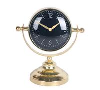 ROCKING GIFTS Orologio da tavolo in metallo dorato, stile nautico vintage, per scrivania, soggiorno, camera, 19 cm