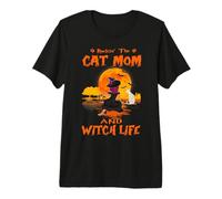 Rocking The Cat Mom Witch Life Sphynx Cat Halloween Maglietta Premium