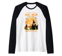 Rocking The Dog Mom And Witch Life Bichon Frise Halloween Maglia con Maniche Raglan