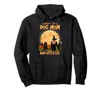 Rocking The Dog Mom And Witch Life Dachshund Halloween Felpa con Cappuccio
