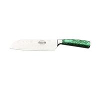 Rockingham Forge Coltello da cucina giapponese Santoku da 7 pollici della collezione Sunrise, acciaio inossidabile di alta qualità con manici ergonomici in resina, Emerald, RF-2105GN