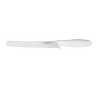 Rockingham Forge Essentials Coltello da pane con manico bianco da 24 cm per prodotti da forno e latticini - Coltelli per l'igiene alimentare & alimenti allergenici in acciaio inossidabile