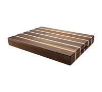 Grunwerg WB-54030CR Tagliere Rettangolare in Legno Extra Spesso, Acacia carbonizzata Gomma, Marrone
