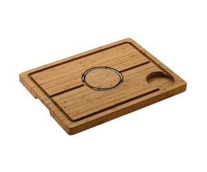 Rockingham Forge Tagliere di legno per arrosti e taglieri Deluxe Spiked Bamboo 40 x 28 cm, marrone