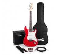 RockJam Kit Chitarra Elettrica con Amplificatore 10W e Borsa, Rosso
