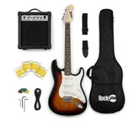 RockJam RJEG02-SK-SB Kit completo per chitarra elettrica Marrone/Bianco (SunBurst)