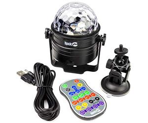 RockJam Luci da discoteca LED da 6 Watt ricaricabili senza fili con telecomando