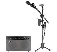 RockJam Premium Performer Macchina per karaoke Bluetooth da 100 watt e sistema PA con due microfoni per karaoke