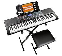 RockJam RJ660 Kit Tastiera Pianoforte 61 Tasti, 600 Suoni, con Supporto