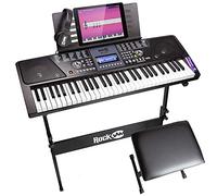 RockJam RJ661 Piano Digitale 61 Tasti Superkit con Supporto, Sgabello e Cuffie