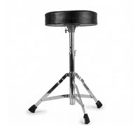 RockJam Sgabello Batteria Regolabile, Sedile Girevole Imbottito, Nero | Sedile batterista regolabile da 45 a 55 cm con seduta girevole imbottita da 28 cm, pieghevole e portatile
