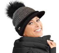 Rockjock Berretto da Baseball con Visiera in Pile Caldo Foderato a Pile da Donna con Berretto in Pelliccia Sintetica Staccabile con o Senza