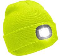 RockJock - Berretto termico da uomo con luce LED, alta visibilità, colore: neon