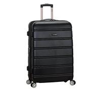 Rockland Abs 28 pollici espandibile Spinner Bagaglio, Nero, Checked Large 28", Melbourne Hardside - Trolley espandibile con ruote girevoli