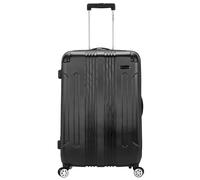 Rockland London Hardside Expandable Luggage with Spinner Wheels, Black, Checked 28 Inch