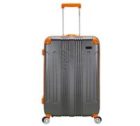 Rockland London Hardside Expandable Luggage with Spinner Wheels, Grey, Checked 28 Inch