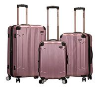 Rockland London Hardside Spinner Wheel Bagaglio, Rosa, 3-Piece Set (20/24/28), Trolley con ruote girevoli Hardside Londra