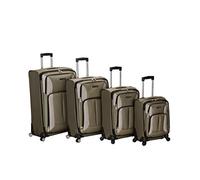 Rockland Luggage Impact Spinner 4 Piece Luggage Set, Olive, One Size