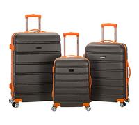 Rockland Melbourne Espandibile Abs Dual Wheel Spinner Bagaglio, Carbone, 3 Piece (20"/24"/28"), Melbourne Hardside - Trolley espandibile con ruote girevoli