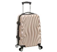 Rockland Melbourne Hardside - Bagaglio a rotelle espandibile, Onda dorata. (Oro) - F145-GOLDWAVE