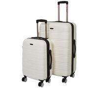 Rockland Melbourne Hardside - Trolley espandibile con ruote girevoli, Giardino Bianco/Opulento, Taglia unica, Melbourne