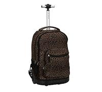 Rockland Melbourne Hardside - Trolley espandibile con ruote girevoli, Leopardati, Taglia unica, Zaino con manico singolo