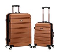 Rockland Melbourne Hardside - Trolley espandibile con ruote girevoli, Marrone, Taglia unica, Melbourne Hardside - Trolley espandibile con ruote girevoli