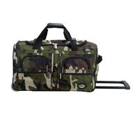 Rockland Melbourne Hardside - Trolley espandibile con ruote girevoli, Mimetico, 22", Borsone arrotolabile