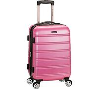 Rockland Melbourne Hardside - Trolley espandibile con ruote girevoli, rosa, Carry-On 20", Melbourne Hardside - Trolley espandibile con ruote girevoli