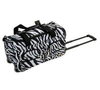 Rockland Melbourne Hardside - Trolley espandibile con ruote girevoli, Zebra, Taglia unica, Borsone arrotolabile
